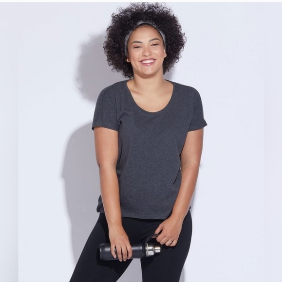 Pact Tops - Pact Organic Gray Relaxed Short Sleeve T-Shirt Size Small